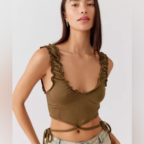 UO Side Tie Cropped Top - Picture 1 of 2